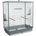 Vogelkäfig Wellensittich Zubehör Vogelkäfig Groß Kanarien Wellensittich Käfig Für 2 Vögel Zubehör Vogel Käfig XXL Vogelvoliere Nymphensitt... - Grau