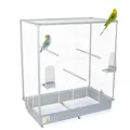 Großer Vogelkäfig Wellensittich Kanarien Papagei Käfig Vogelbauer 70 x 40 x 80cm