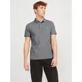 Jack & Jones Poloshirt JJEPAULOS POLO SS NOOS Baumwolle, slim fit grau S (48)