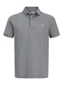 JACK & JONES Herren Slim Fit Polo Shirt JJEPAULOS Uni Sommer Hemd Kragen Kurz Arm Basic Pique Cotton, Anthracite, S