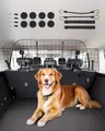 VEVOR Hunde Autobarriere einstellbare Trennwand Hundegitter (972 x 408 mm) Autoschutzgitter für die Rücksitze, Haustierbarriere aus Drahtgeflecht, universell passende Autobarriere für SUVs Lkws