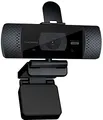 THRONMAX Stream GO X1 PRO 1080P Full HD Webcam with Auto Focus, Built-In Noise-Reducing Dual Microphone, Automatic Low Light Correction, 90 Degree View, Plug and Play USB Camera & Tripod Stand - Black