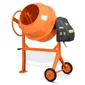 HECHT 2185 Betonmischer | 180 Liter | 850 W | mit Fahrgestell | 26 U/min | 400 mm Trommelöffnung
