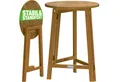 Casaria Stehtisch Akazie (1-St), Hartholz Klappbar 110cm Hoch Ø80 cm Rund Rustikal Indoor Outdoor