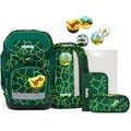 Ergobag Schulranzen-Set Pack BärRex 6-tlg. ergonomisch, höhenverstellbar - Grün
