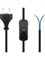 Pro Euro cord for assembly with switch 1.5 m black