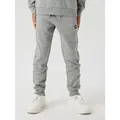 Name It Jogginghose NKMVIMO für Jungen mit Bündchen und Stretchkomfort unifarben, casual, regular fit, Baumwollmischung, Rundhals grau 128