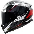 LS2 FF811 Vector II Carbon Savage, Integralhelm - Schwarz/Weiß/Rot/Grau - M