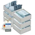 Blumtal PAX 100 Organizer Ordnungssystem Kleiderschrank 6er Set - 6x Kleiderschrank Organizer für PAX 100 Kommoden - Faltboxen für BHs, T-Shirts - Sortierer - Boxen für Schrank Grau