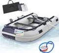 ArtSport Schlauchboot 3,20 m für 4 Personen mit 2 Sitzbänke & Aluboden – Paddelboot mit Paddel, Pumpe, Tasche & Reparaturset – Angelboot aufblasbar