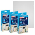 tesa Insect Stop Klett Fliegengitter für Fenster - Insektenschutz mit Klettband, zuschneidbar - Mückenschutz ohne Bohren - 3 x Fliegen Netz - 130 cm x 150 cm - Anthrazit
