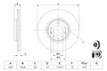 2 x BOSCH 0 986 479 D74 Bremsscheibe für MAZDA
