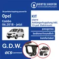Für OPEL Combo Typ K9 06.2018-jetzt AHK starr +13pol spezifisch E-Satz ABE NEU