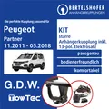 Für PEUGEOT Partner Version L1 11.2011-05.2018 AHK starr +13pol spez. E-Satz PKW