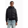 A|X Armani Exchange für Damen. XW000228AF12286UC001 Daunenmantel Schwarze Federn (XS), Lässig, Polyamid