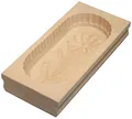 Gravidus Butterform aus Ahornholz eckig Margerite 125g Kapazität für Frühstück Brunch Feiern
