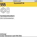 200er PACK(Stk)  000555800009040000 Sechskantmutter DIN 555 M 4 Polyamid