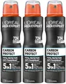 Loreal Men Expert CARBON PROTECT Deospray 72h Antitranspirant Deo Spray 3x 150ml