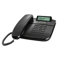 Gigaset DA610 - Schnurgebundenes Telefon - klassisches Schnurtelefon mit Direktruf und Freisprech Funktion - Hörgeräte kompatibel, schwarz
