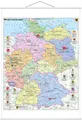 Deutschland politisch mit Wappen 1 : 700.000. Wandkarte mit Metallbeleistung ...