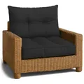 Amazinggirl Polster für Gartenmöbel - Lounge Kissen Outdoor schwarz Sitzpolster: 60x60 cm