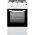 Beko CSS42014FW Elektro- und Gas-4-Flammen-Herd Weiß 50x50x85 cm Backofen 54L - Weiß