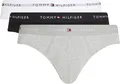 Tommy Hilfiger Herren 3er Pack Unterhosen Hip Briefs mit Logobund, Mehrfarbig (Mid Hthr/Blck/Th Wht), L