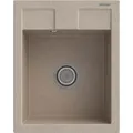 Granitan | Granitspüle - BEST - 1-Becken - mit Siphon - Dunkelbraun - 50 x 40 cm - Beige