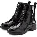 LASCANA Schnürboots Schnürstiefelette, Ankle Boots, Leder, Schnüren & Reißverschluss schwarz 41