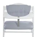 hauck Sitzkissen Kompatibel mit Alpha+, Beta+ und Arketa Holzhochstuhl Highchair Pad Deluxe, Einfache Befestigung mit Klettverschluss, Maschinenwaschbar (Stretch Grey)