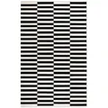 Hanse Home Handwebteppich Vika, Schwarz, Weiß, Textil, Streifen, rechteckig, 200x300 cm, Oeko-Tex® Standard 100, für Fußbodenheizung geeignet, beidseitig verwendbar, in verschiedenen Größen erhältlich, pflegeleicht, strapazierfähig, leicht zusammenrollbar, Teppiche & Böden, Teppiche, Naturteppiche