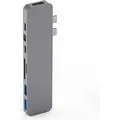 Hyper Adapter USB-C Hub s 4K HDMI 8 ports - Gray HY-GN28D-GRAY - Grau