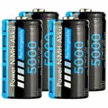 PEARL Akku Baby: 4er-Set NiMH-Akkus Typ C / Babyzelle, 5.000 mAh (Batterie C)