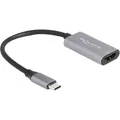 USB Adapter, USB-C Stecker > HDMI Buchse 8K 30hz grau/schwarz, 15cm, HDR und HDCP