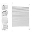 Sekey Plissee ohne Bohren Verdunkelung, Fenster Plissee Klemmfix Jalousie 60 cm breit, Verspannt Blickdicht Sonnenschutz Fensterollo, 60x200cm, Weiß