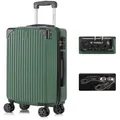 yonsly Premium Reisekoffer TSA-Schloss,YKK-Reißverschluss Hartschalen-Koffer Trolley Kabinenkoffer Rollkoffer Suitcase Handgepäck (Dunkelgrün, XL) - dunkelgrün