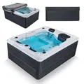 Outdoor Whirlpool Spa 3 Personen Massagedüsen LED-Beleuchtung Heizung Artsauna®