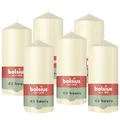 – Essentials – glatte Stumpenkerze – Elfenbein – 13 cm – 6 Stück  Dekorative ...