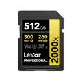 Lexar Professional SD Karte 512GB, SDXC UHS-II Speicherkarte ohne Lesegerät, Bis Zu 300MB/s Lesen, Class 10, U3, V90 SD Speicherkarte für DSLR, Videokameras in Kinoqualität