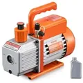 VEVOR Vakuumpumpe, 4 CFM, HVAC einstufige Drehschieber-Vakuumpumpe, für R134a R22 R410a Systeme, Auto-AC-Vakuumpumpen-Kit mit _lflasche, für die War