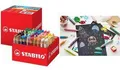 STABILO Multitalentstift woody 3 in 1, 76er Schoolpack Farbstift/Wassermalfarbe/Wachsmalkreide in Einem, - 1 Stück (880/76-01)