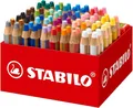 STABILO woody 3 in 1 - Box 76 Stück mit 4 Bleistiftspitzern (24 Farben)