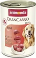 animonda GranCarno Hunde Nassfutter mit Rind pur (6 x 400 g), getreidefreies Hundenassfutter ohne Zucker, für ausgewachsene Hunde, mit frischen fleischigen Zutaten