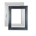 ALUCON Fenster 700x800 mm – Kunststofffenster 70x80 cm – Flügelfenster Innen Weiß/Außen Anthrazit – DIN Rechts