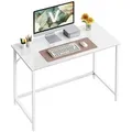 VASAGLE Schreibtisch Computertisch, Bürotisch, 80/100/120/135/160 cm, moderner Stil weiß 100 cm x 75 cm x 50 cm