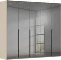 rauch Drehtürenschrank Kleiderschrank Schrank Garderobe Wäscheschrank BESTSELLER MONTCLAR (3 Ausstattungen BASIC/CLASSIC/PREMIUM (SOFT-CLOSE), Breiten 201-400 cm) Front in Glas/Hochglanz/Dekor/Grauspiegel in 5 Breiten MADE IN GERMANY
