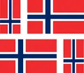 Akachafactory 4 x Aufkleber Sticker Auto, Motorrad, Koffer pc norvegie Flagge Norwegen