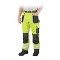 Warnschutzhose mit Reflektionsstreifen orange neon gelb Arbeitshose Warnschutz Reflektionsstreifen 46 neongelb