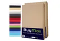 Buymax Spannbettlaken 2-er Set, Doppelpack, Bettlaken, Jersey 100% Baumwolle, Gummizug: rundum, (2 Stück), Pflegeleicht und Atmungsaktiv in Verschiedenen Farben und Größen