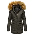 NAVAHOO Damen Edler Wintermantel Parka mit edlem Fellimitat Schneeengel Princess